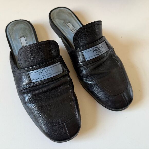 PRADA Leather Mules 36 1/2 - Picture 1 of 7